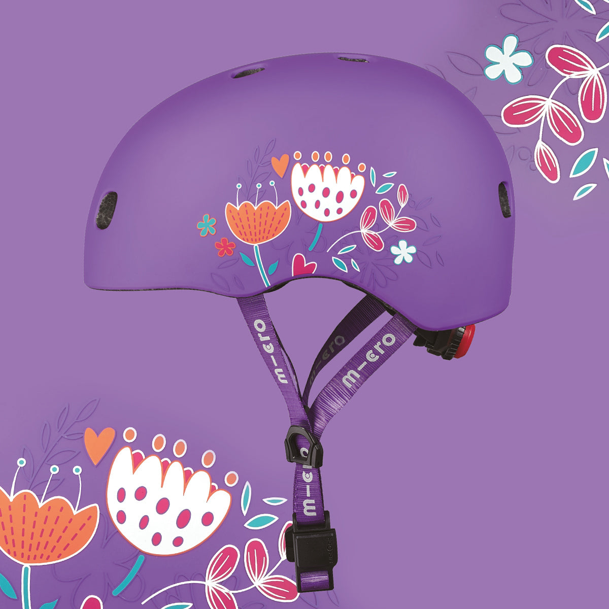 Casco Floral Morado (M)